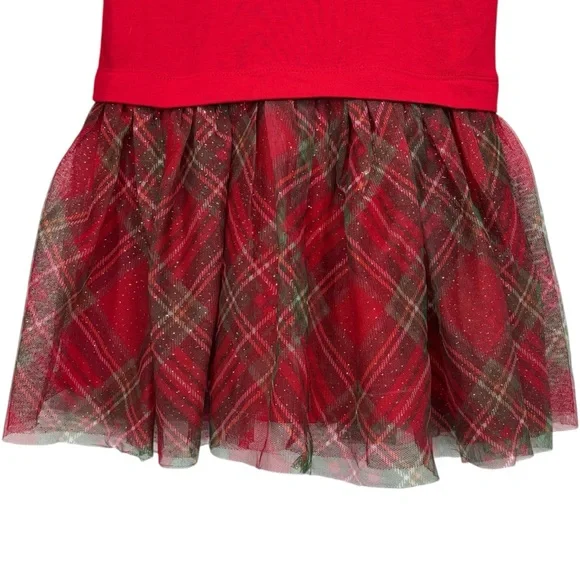 Girl’s Merry Everything Christmas Holiday Tulle Long Sleeve Dress Size 6/6X NWT - Picture 8 of 9